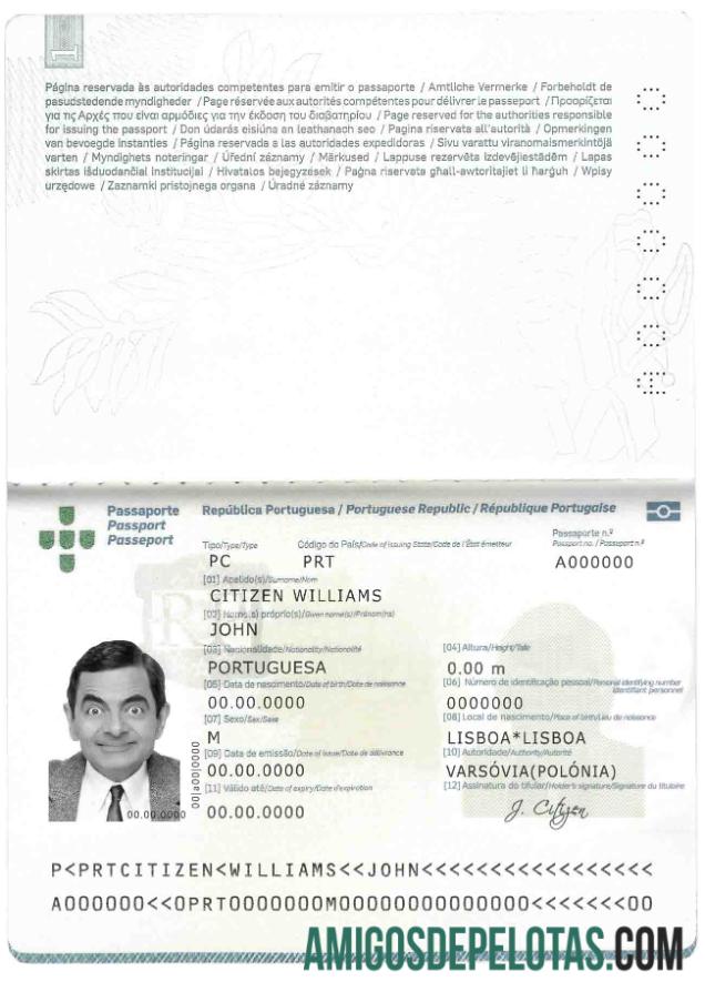 Passaporte Português (2006 2017) modelo
